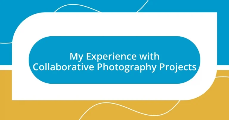 My Experience with Collaborative Photography Projects